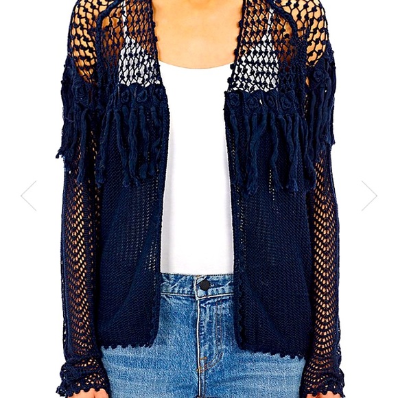 Ulla Johnson crochet fringe cardigan Size xs/p